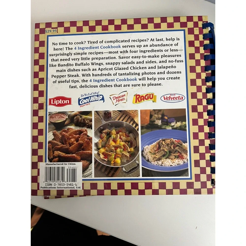 Favorite Brand Name 4 Ingredient Cookbook Fast Easy‎ Recipes Spiral Bound